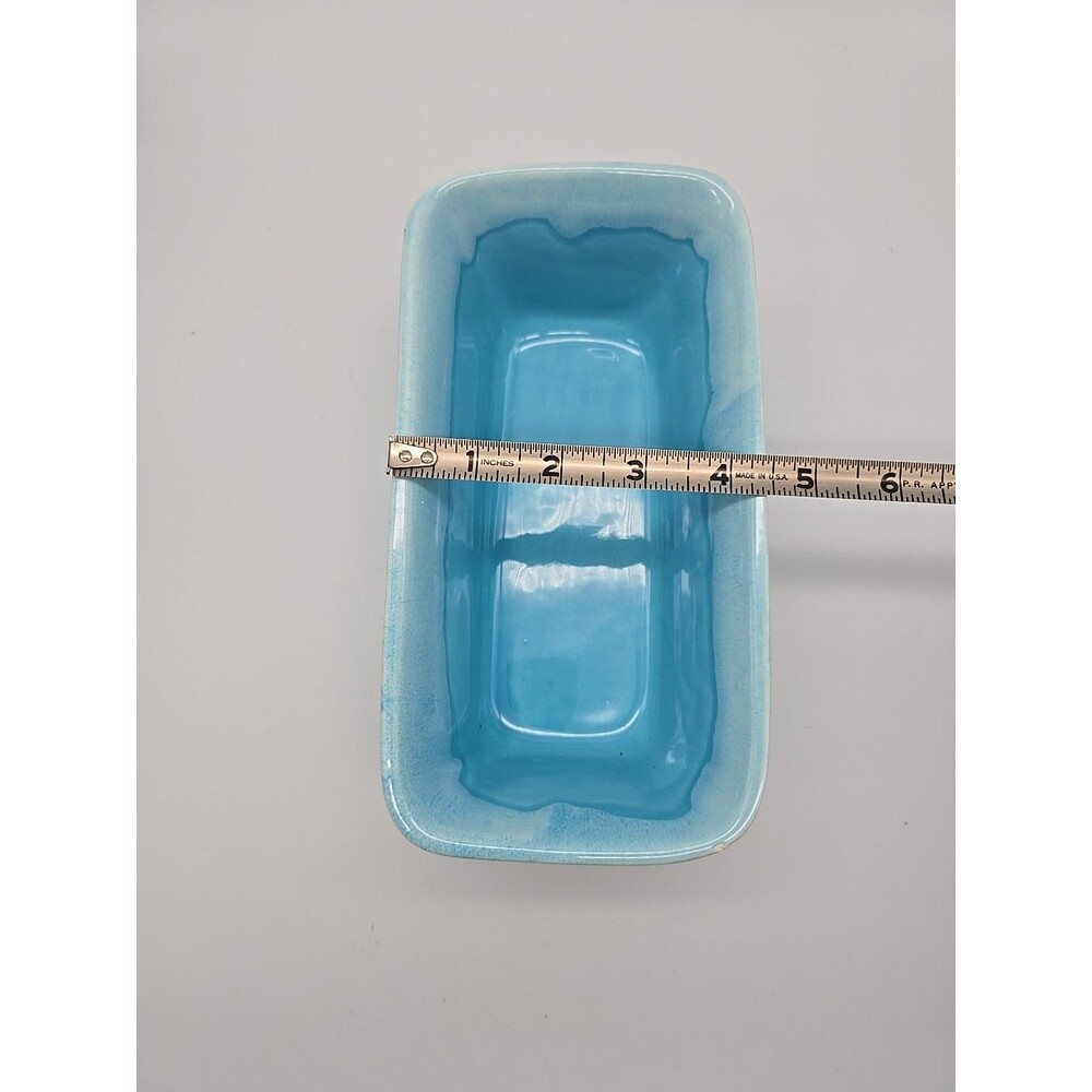 Vintage Judy of California Blue Drip Rectangular Planter - Picture 8 of 11